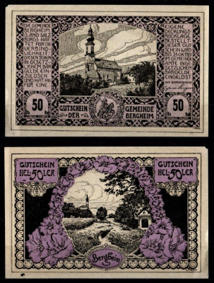 Австрия, Бергхайм 50 геллеров 1920 Jaksc/Pick JPR0082IIa-50 бумага 2193-7-1-1