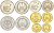 Джибути лот из 5 монет 1991-2010 (5, 10, 20, 50, 100 франков) UNC N2-01