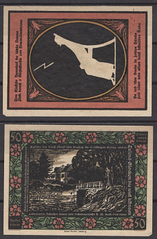 Кальбсрит 50 пфеннигов 1921 Grabowski 671.1-10/12 бумага UNC (пресс) 2193-33-3-1