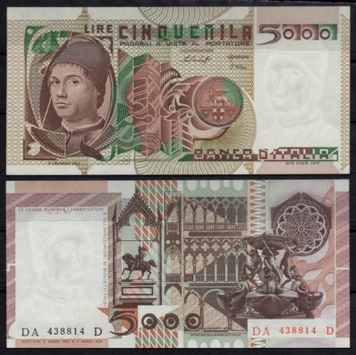 Италия 5000 лир 1979 Pick 105 a бумага UNC (пресс) 2195-23-1-2