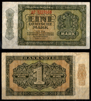 Германия 1 марка 1948 Pick 9 бумага 8621-25-3-2