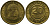 Перу 20 сентимо 1987 LIMA KM 294, Schon 95 латунь aUNC 4541-955