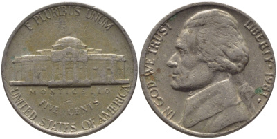 США 5 ЦЕНТОВ 1981 P, ДЖЕФФЕРСОН KM А192 медно-никель 31-642