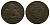БЕЛЬГИЯ 2 САНТИМА 1864 BELGES KM 4.2 медь 261-1045