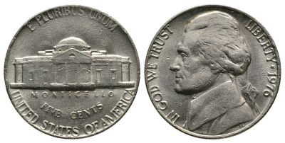 США 5 ЦЕНТОВ 1976 KM А192 медно-никель 89-512