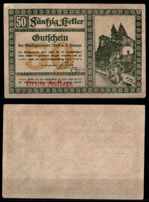 Австрия, Мельк 50 геллеров 1920 бумага 2193-43-1-1