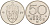 Норвегия 50 эре 1977 Улаф V (1957-1991) KM 418 медно-никель aUNC 4586-1142