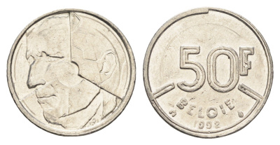 Бельгия 50 франков 1992 Belgie, Бодуэн I (1951-1993) KM 169 никель 4706-135