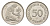 Германия 50 пфеннигов 1990 F KM 109.2, J. 384a медно-никель 4632-927