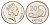 Фиджи 20 центов 2000 Елизавета II (1952-2022), китовый зуб KM 53a сталь плакированная никелем UNC 4698-1224