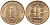 ФРГ 1 ПФЕННИГ 1983 D КМ 105 J.380 сталь плакированная медью 4392-1026