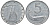 Италия 5 лир 1954 R, плуг, дельфин KM 92 алюминий 4122-112