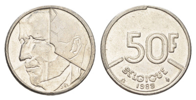 Бельгия 50 франков 1989 Belgique, Бодуэн I (1951-1993) KM 168 никель 4706-123