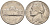 США 5 ЦЕНТОВ 1970 D, ДЖЕФФЕРСОН KM A192 медно-никель 63-725