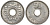 Япония 50 йен 1963 38 год, Хирохито KM 76 никель 25-2324