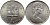 Гибралтар 1 крона 1970 Елизавета II (1952-2022), старый замок KM 4 медно-никель UNC 74-631
