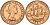 Великобритания 1/2 пенни 1967 Елизавета II (1952-2022) KM 896, Spink 4158 бронза    4153-331