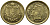 Монако 1 франк 1945 Луи II (1922-1949) KM 120 a алюминиевая бронза 4393-1254