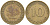 ФРГ 10 пфеннигов 1950 F KM 108, J. 383 сталь плакированная латунью 4513-945