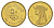 Египет 50 пиастров 2008 KM 942.2 сталь плакированная латунью UNC 4652-1226