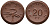 Саксония 20 пфеннигов 1921 колосья и серп J. N 53 фарфор UNC 1094-9-33