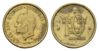 Швеция 10 крон 2001 Карл XVI Густав (1973-) KM 895 нордик 4642-553