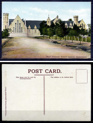 Австралия post card - открытка Средняя школа для мальчиков, Ипсвич, Квинсленд 2193-55