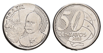 Бразилия 50 сентаво 2003 KM 651 медно-никель 4688-222