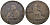 Испания 10 сентимо 1870 ОМ, лев со щитом KM 663 (Y54) медь 08-836