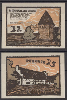 Нойклостер 25 пфеннигов 1921 DeNG 2 0951.1-2/3 бумага UNC (пресс) 8612-60-2-2