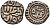 Индия 2 гани 1308 (AH711) Делийский Султанат, Alu ed-din Muhammad Shab II (1295-1315) Goron/Goenka D 233, Mitchiner 2569 биллон 192-669