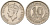 Британская Малайя 10 центов 1948 Георг VI (1937-1952) KM 8 медно-никель 4594-335