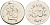 Германия игровой жетон ND 50 SPIELGELD, диаметр 15 мм. никелированная сталь 4585-664