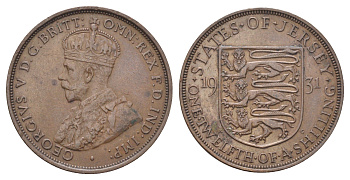 Джерси 1/12 шиллинга 1931 Георг V (1910-1936) KM 16 бронза 4692-931