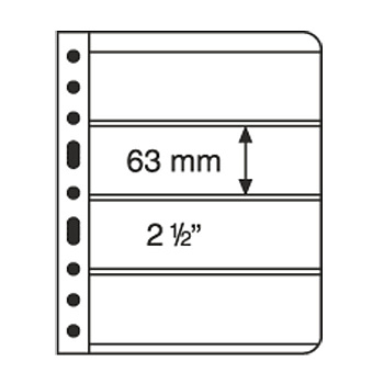 Лист в альбом 'Vario' для 4 бон (C), прозрачный. Leuchtturm. 316774