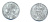 ДАНИЯ 2 ЭРЕ 1967 C; S, ФРЕДЕРИК IX (1947-1972) KM 840.2 цинк 23-1127