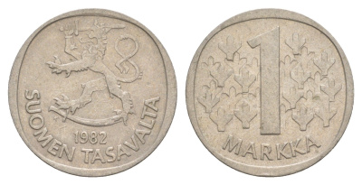 Финляндия 1 марка 1982 KM 49a медно-никель 4648-547