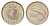 Мальта 10 центов 1991 золотая макрель KM 96 медно-никель UNC 4688-955