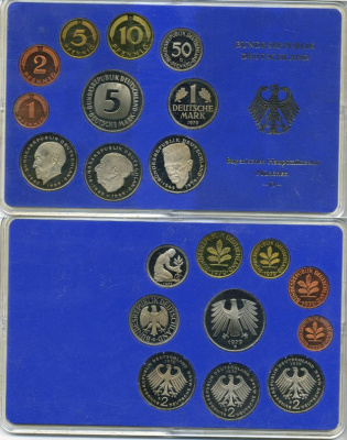ФРГ государственный набор из 10 монет 1979 D    PROOF  3-5-3-01