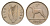 Ирландия 6 пенсов 1945 собака, ирландский волкодав KM 13a медно-никель 4649-639