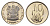 ЮАР 10 центов 1989 герб, цветок алоэ KM 85 никель PROOF 4690-966