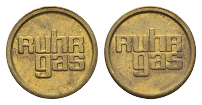 Германия торговой жетон Ruhrgas диаметр 17 мм, вес 3 гр латунь 4702-328