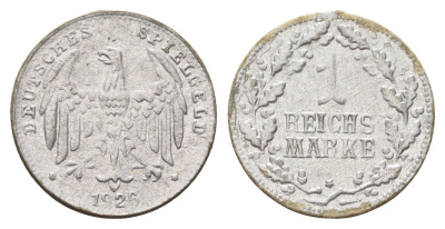 Германия игровой жетон в 1 рейхсмарку 1926 диаметр 23 мм, вес 0,6 гр картон 4704-244