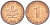 ФРГ 1 ПФЕННИГ 1985 D KM 105, J. 380 сталь плакированная медью 4181-659