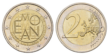 Словения 2 евро 2015 2000 лет каструму Эмона KM 122 биметалл aUNC 4693-1242