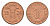 Германия игровой жетон в 1 рентенпфенниг 1924 диаметр 17 мм картон 4702-938