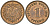 Германия 1 пфенниг 1900 D, Вильгельм II (1888-1918) KM 10, J. 10 медь 4608-148