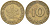 ФРГ 10 пфеннигов 1949 F KM 103, J. 378 сталь плакированная латунью 4513-831
