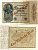 Германия 1000000000 марок 1923 сентябрь 1923, диагональная красная надпечатка на 1000 марок 1922 Pick 113a бумага 7146-3-2