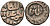 Индия 2 гани 1266-1287 AD Делийский Султанат, Ghiyath al-Din Balban биллон 192-742
